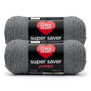 Red Heart Super Saver Yarn 12 Pack-Gray Heather - 1 of 3