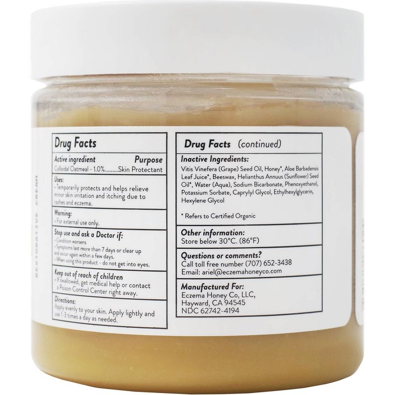 Eczema Honey Nut Free Soothing Cream - 4oz, 3 of 7