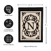 Evergreen Flag Cambridge Chic Letter N Monogram Applique Garden Flag - 12.5" Wide x 18" High - 4 of 4