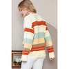 I AM A FASHION JUNKY White Striped Color Block Drop Shoulder Knit Sweater - 2 of 4