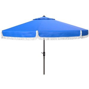 Milan Fringe 9Ft Crank Push Button Tilt Umbrella - PAT8008 - Safavieh - 1 of 4