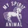 Womens My Spirit Animal: Unicorn T Shirt Funny Mythical Horse Sarcastic Graphic Novelty Tee - Crazy Dog Women's T Shirt - 2 of 4