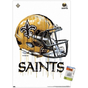 Trends International NFL New Orleans Saints - Drip Helmet 20 Unframed Wall Poster Prints - 1 of 4