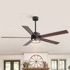 Airsurfer 65" Black Dual-Tone Wood Blade Ceiling Fan with E26 Light Socket, Remote Control & 6-Speed Quiet DC Motor  ( 5 -Blade ) - 4 of 4