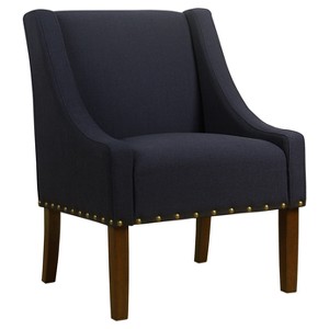 Modern Swoop Accent Chair with Nailhead Trim - Homepop - 1 of 4
