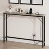 39 Inch Console Table, Narrow Sofa Table w/Power Station, Skinny Behind Sofa Table, Long Behind Couch Table - 2 of 4