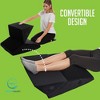Allsett Health Wedge Pillow - Adjustable 9&12 Inch Memory Foam Cushion for Legs and Back Support - Acid Reflux, and GERD - Machine Washable - Black - 4 of 4