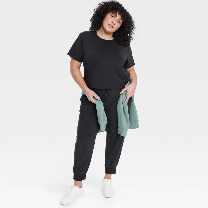 Women's Essential Crewneck Short Sleeve Top - All In Motion™, 3 of 7