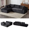 Whisen 2-Piece L-Shaped Sectional Compression Sofa with Soft Corduroy Fabric, No Assembly Required - 3 of 4