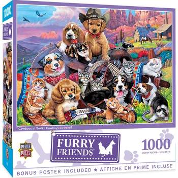 Masterpieces Inc Furry Friends Ready For Work 1000 Piece Jigsaw Puzzle ...