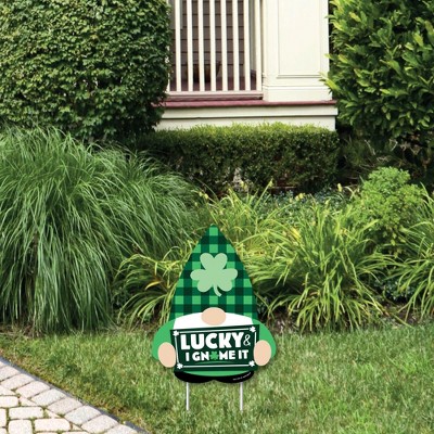 Big Dot of Happiness Irish Gnomes - Outdoor Lawn Sign - St. Patrick's Day Party Yard Sign - 1 Piece