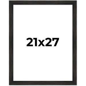PosterPalooza | 21x27 Wide Barnwood Picture Frame, UV Acrylic, 6 Finishes - Grey, Brown, White, and Black - 1 of 4