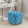 Modern Velvet Upholstered Ottoman Small Shoe Bench Best Entryway Bench Upholstered Vanity Seat  For Living Room, Bedroom-Cuddlewood - 3 of 4