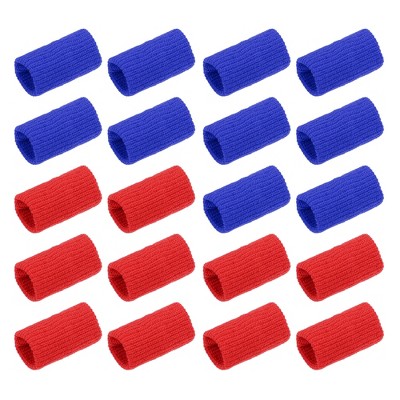 Unique Bargains Breathable Finger Sleeves Thumb Braces Support Elastic Compression Protectors 20pcs