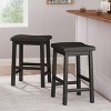 CAVINAS Modern Bar Stools Set of 2, 24" Seat Height Counter Stool with Wood Legs for Bar, Kitchen, Dining Room - 2 of 4