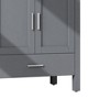 Spassway 30" White Bathroom Vanity Set with Glass Top Sink Cabinet and Mirror - 4 of 4