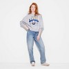 Women's Cali Champs Cropped Fleece Graphic Sweatshirt - Light Gray - 3 of 3