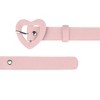 Elerevyo Women's Heart Shaped Belt Heart Buckle PU Leather Adjustable Waist Belts - 2 of 4