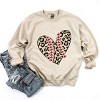 Simply Sage Market Women's Graphic Sweatshirt Leopard Baseball Heart - 3 of 4
