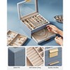 Jewelry Box with Glass Lid Accessory Organizer Case for Rings Necklaces Earrings - 4 of 4