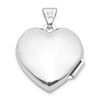Black Bow Jewelry Sterling Silver 18mm Double Design Heart Shaped Locket - 3 of 4