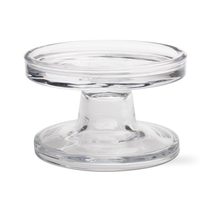 tagltd Bobbin Reversible Glass Pillar and Taper Candleholder, 3.88L x 3.88W x 2.38H inch, Sold in Eaches, 1 of 4