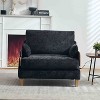 APRILSOUL Foldable sofa bed recliner,3-in-1 convertible, mid-century modern, for small spaces, three pillows,for bedroom study room guest - 4 of 4