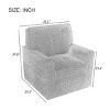 1pc Swivel Accent Chair with Chenille Upholstery and Side Pockets, No Ottoman Included, Ideal for Living Room - Coolbibila - 4 of 4
