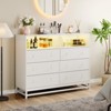 6 Drawer Dresser with LED Lights, Modern Large Capacity Storage Cabinet - 3 of 4