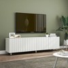 PAGED Wooden TV Stand Modern TV Console Table with Storage & 2 Drawers, TV Stands for Living Room - 2 of 4