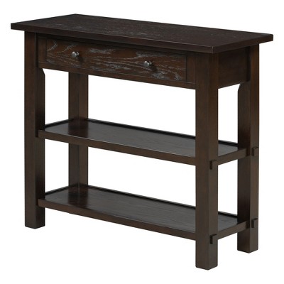 NicBex 36"Console Table with 2 Layer Storage Shelf Farmhouse Sofa Table with Storage Drawers for Entryway,Hallway