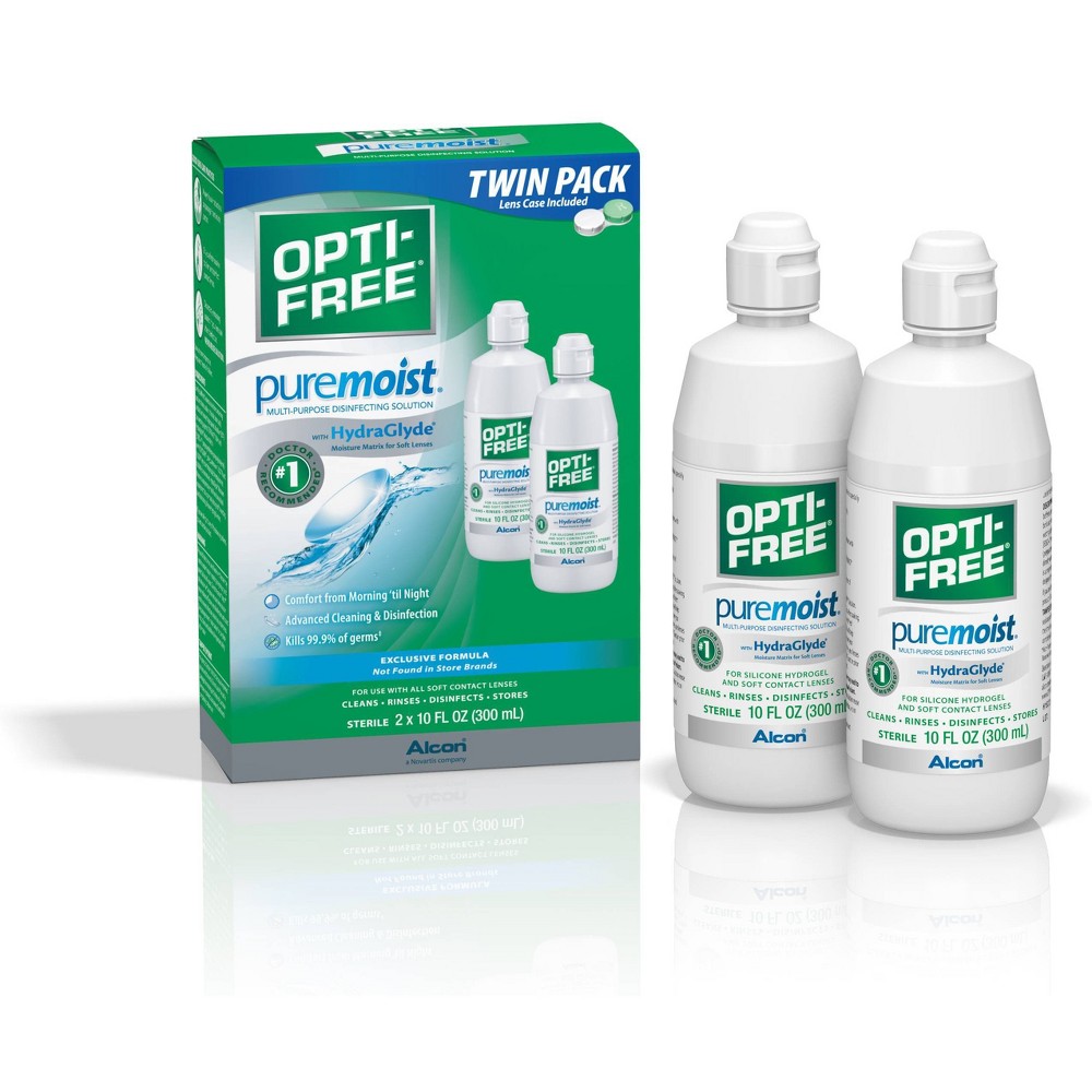 OPTI-FREE PureMoist Multi-Purpose Disinfecting Solution - Twin Pack