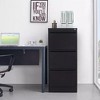 INFURNIC Decorative Storage Cabinet 3 Drawer File Cabinet with Lock for Office or Home Use, Black, 21"*5.9"*42.5" - 3 of 4