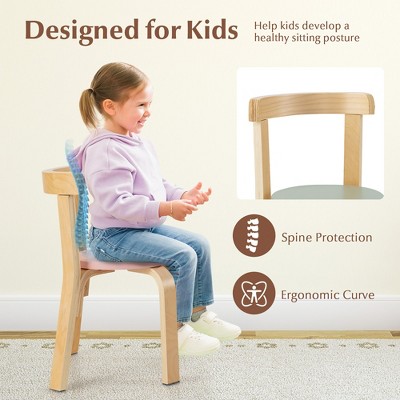 Multicolor Wooden Kids Activity Table and Chair Set with Toy Bricks