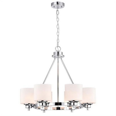 Homestock Solbi Contemporary 6 Light Oil Rubbed Bronze Large Chandelier Ceiling Fixture 24" Wide