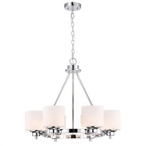 Homestock Solbi Contemporary 6 Light Oil Rubbed Bronze Large Chandelier Ceiling Fixture 24" Wide - 1 of 4