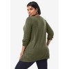 Roaman's Women's Plus Size Fine Gauge Drop Needle V Neck Sweater - image 3 of 4