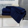 4 Piece 100 Cotton, Measuring 27 Inch X 54 Inch Navy - 4 of 4