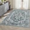 Washable Vintage Printed Rug Non Slip Low Pile Rug Soft Retro Throw Floor Cover Foldable Indoor Carpet for Living Room Bedroom Playroom Nursery - 4 of 4