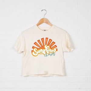 Simply Sage Market Women's Sunshine Chaser Short Sleeve Relaxed Fit Cropped Tee - 1 of 3