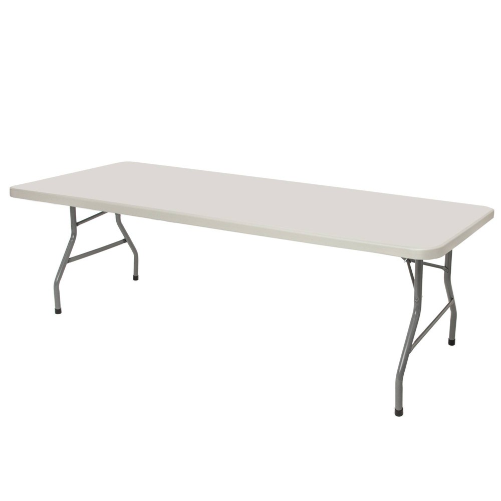 Hampden Furnishings 30"x96" Heavy Duty Folding Banquet Table Speckled Gray: Indoor/Outdoor, Weather-Resistant, 800 lbs Capacity