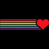 Design By Humans Pride Racing Stripe Heart By Belugastore T-Shirt - Black - 4X Large - 2 of 2