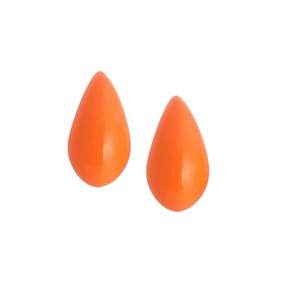 SOHI Women's Pumpkin Orange The Small Teardrop Stud Earrings