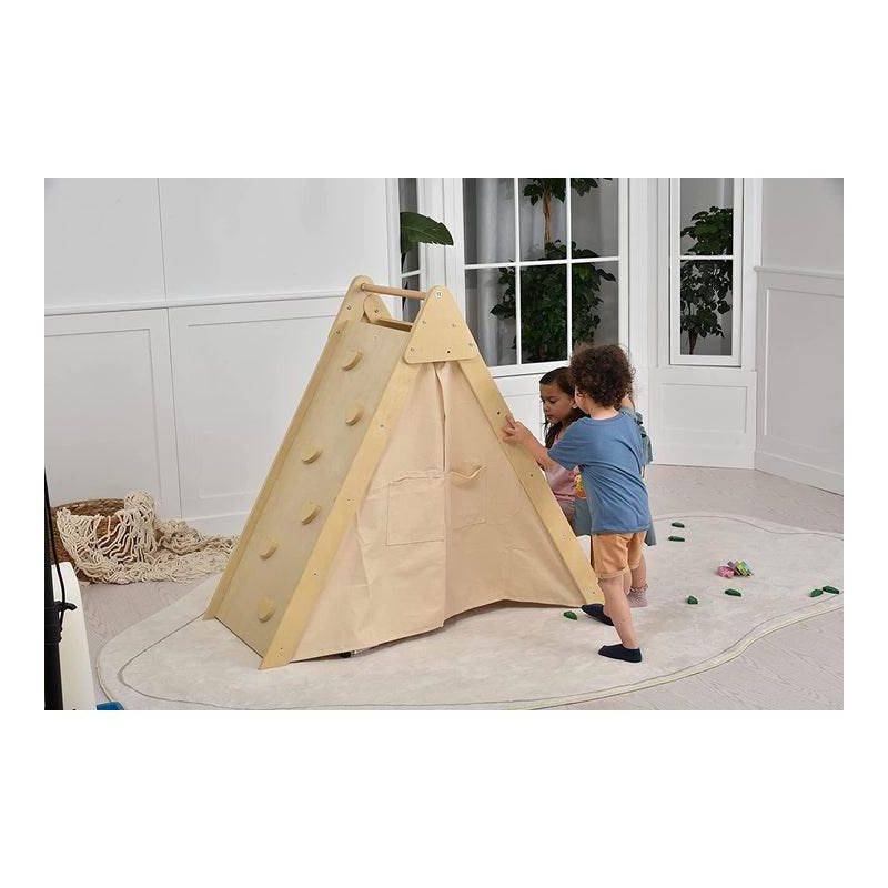 Oak - Wood Learning Tent and Climber with Desk and Chair, 4 of 9