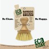 Lola Products Vegetable Brush w/ Comfort Bamboo Knob, Durable Poly Bristles, Natural Bamboo, Fibers are Recycled Soda/Water Bottles, 2 Pack - 4 of 4
