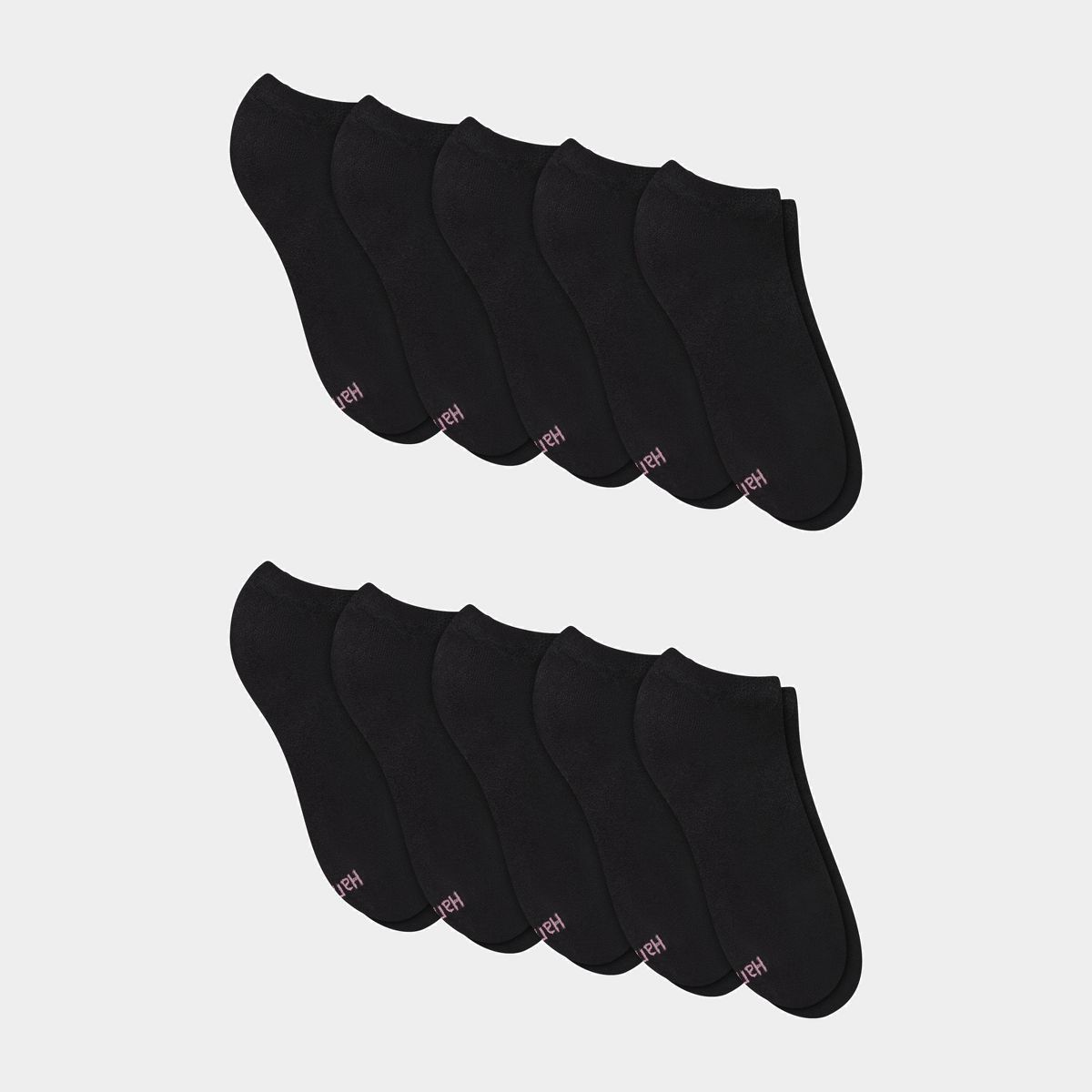 Hanes Women's 10pk Cushioned Low Cut Socks - 5-9 - thumbnail 3