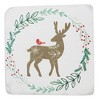 3.75 In Woodland Animal Coaster Set/4 Fiox Deer Cardinal Coasters - 3 of 4