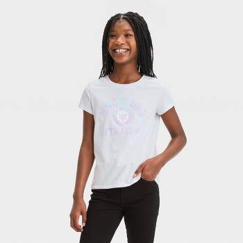 target all in motion girls athletic black silver legend Top T