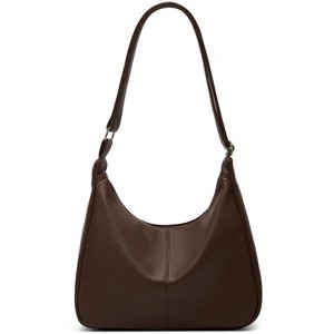 Generic Slouchy PU Leather Hobo Bags Women Trendy Underarm Shoulder Bag Retro Satchel Tote - 1 of 4