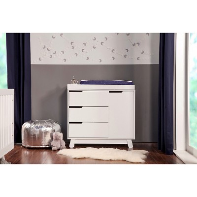 Ivory Pine Wood 3-Drawer Changing Table Dresser